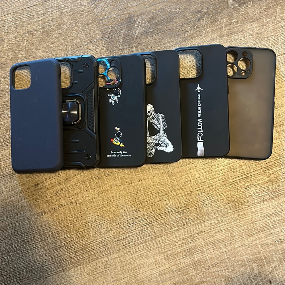 Lot of 6 I phone 13 pro phone cases (mix of shein and Amazon)